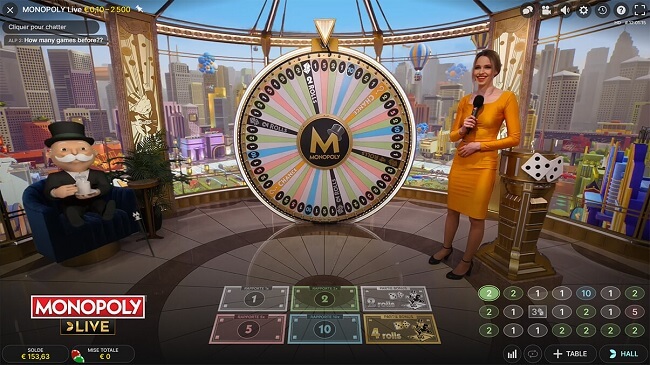 Monopoly Live Game Interface
